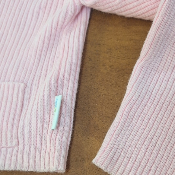 Pink Ribbed Women's Sweater - Picture 3 of 3